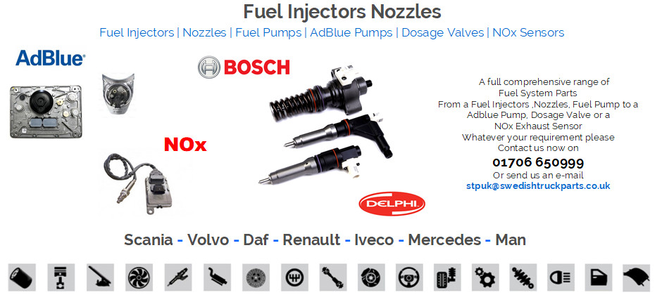 Scania Injectors Nozzles Adblue Pump Nox Sensors Volvo Daf Man