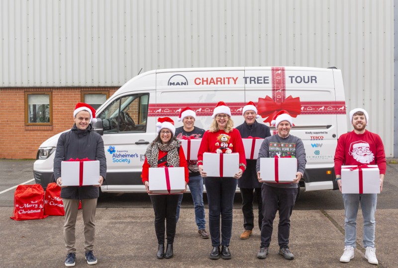 MAN Truck & Bus UK takes to the road delivering 12 days of Christmas cheer with charity partner Alzheimer’s Society.